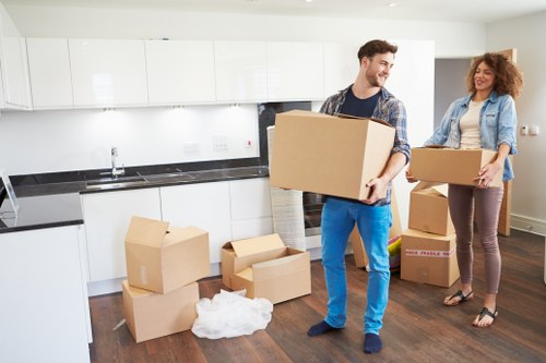 Careful handling of furniture during a Brompton flat move
