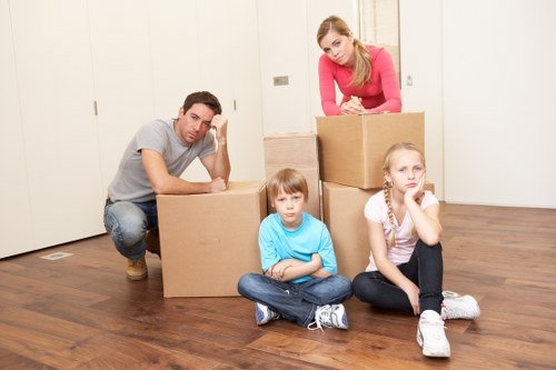 Van loaded with student belongings for local removals in Brompton