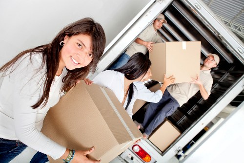 Local piano moving service preparing for delivery in Brompton