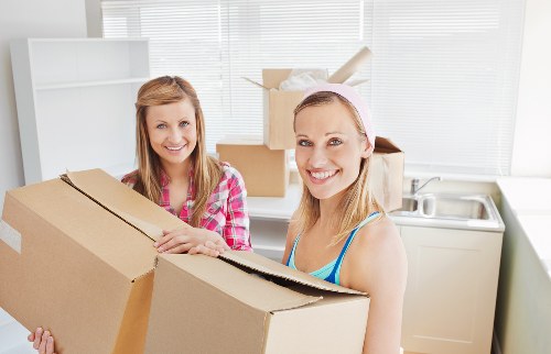 Careful handling of household items during a man and van move in Brompton